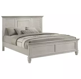 Franco Antique White King Panel Bed