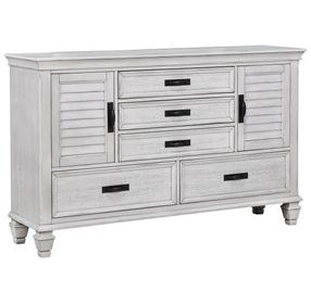 Franco Antique White Dresser