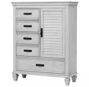 Franco Antique White Mans Door Chest