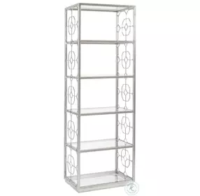 Metal Designs Silver Leaf Honeycomb Slim Etagere