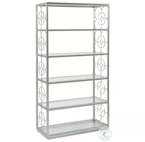 Metal Designs Silver Leaf Honeycomb Etagere