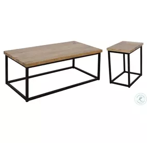 Ames Natural Rectangular Occasional Table Set