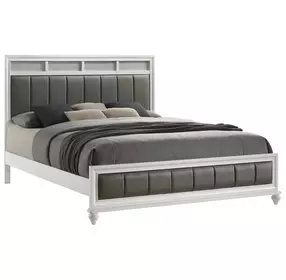 Barzini White King Panel Bed