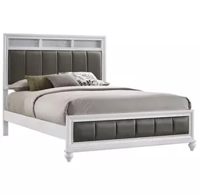 Barzini White Queen Panel Bed