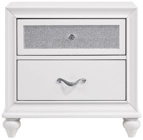 Barzini White Nightstand
