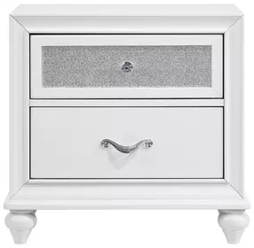 Barzini White Nightstand
