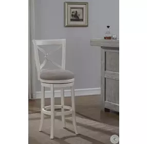 Aversa Light Brown Wood Back 34" Swivel Bar Stool