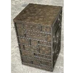 Hidden Treasures Medium Stain Square Put Together Accent Table