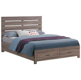 Brantford Barrel Oak Queen Platform Storage Bed