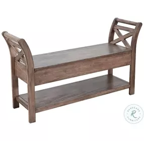 Golden Hearth Buckskin 48" Accent Storage Bench