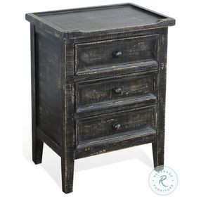 Seabright Black Rectangular End Table with Drawer