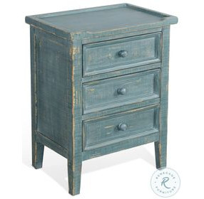 Seabright Green Rectangular End Table with Drawer