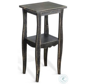 Seabright Black Rectangular End Table