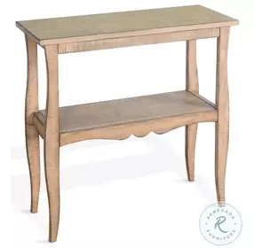 Autumn Echo Natural Beach Pebble 28" Rectangular Side Table