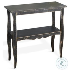 Cozy Luxe Black Sand 28" Rectangular Side Table