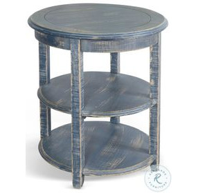 Seabright Blue Round Side Table