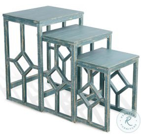 Seabright Green Square Nesting Table
