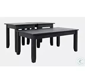 Eros Brushed Black 3 Piece Occasional Table Set