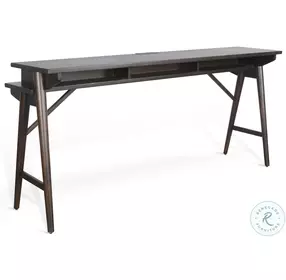 Hearthwood Haven Dark Brown 78" Rectangular Console Table with USB Charging