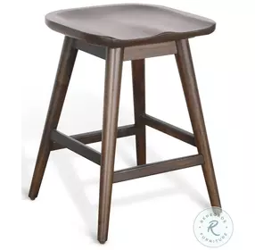 Autumn Echo Coffee Bean Saddle Seat Counter Height Stool