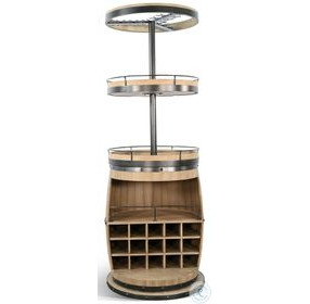 Hearthwood Haven Natural Swivel Barrel Bar