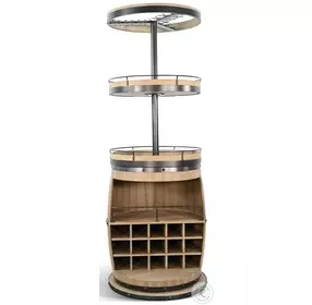 Hearthwood Haven Natural Swivel Barrel Bar