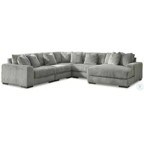 Lindyn Fog Large Sectional with RAF Chaise