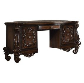 Versailles Cherry Oak 7 Drawer Vanity Desk