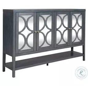 Circle View Blue Dusk 4 Door Accent Cabinet
