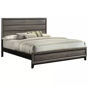 Watson Gray Oak California King Panel Bed
