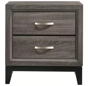 Watson Gray Oak And Black Nightstand