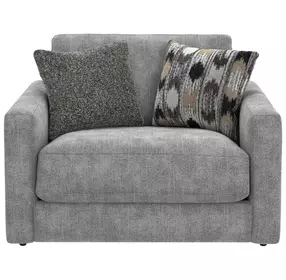 Avondale Nature Upholstered Chair and A Half with Pillows