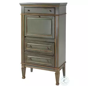 Wordsworth Royal Pastel Green 4 Drawer Secretary with Drop Front Writing Surface