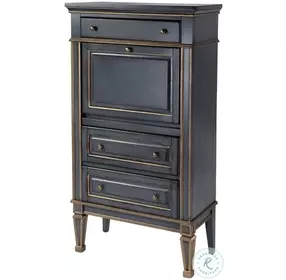 Wordsworth Royal Pastel Blue 4 Drawer Secretary with Drop Front Writing Surface