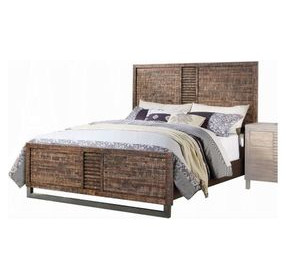 Andria Reclaimed Oak Queen Panel Bed