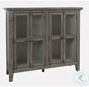 Rustic Shores Stone 4 Door Accent Cabinet
