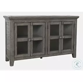 Rustic Shores Stone 4 Door Low Accent Cabinet