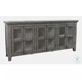 Rustic Shores Stone 6 Door Low Accent Cabinet