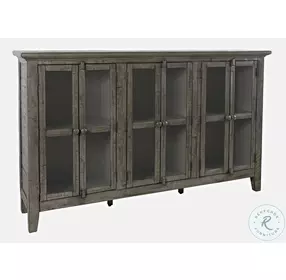 Rustic Shores Stone 6 Door Accent Cabinet