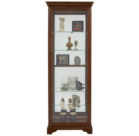21308 Dark Brown Gallery Curio Cabinet