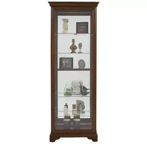21308 Dark Brown Gallery Curio Cabinet