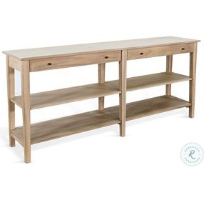 Whimora Natural Wide 71" Rectangular Console Table