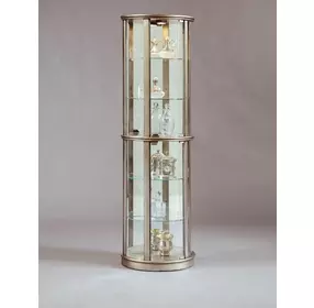 Platinum Glass Door Curio With Adjustable Shelves