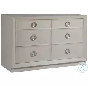 Signature Designs White And Gray Wire Brushed Ceruse Zeitgeist Double Dresser