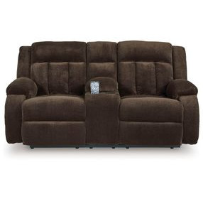 Free Wake Chocolate 75" Power Reclining Loveseat with USB Charging