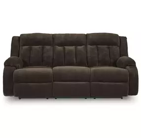 Greely Bend Chocolate 85" Power Reclining Sofa with Drop Down Table and USB Charging