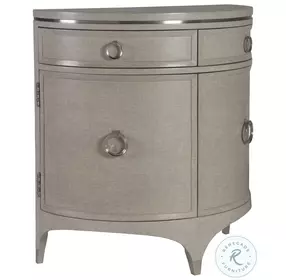 Signature Designs Gray Lacquered Linen Zeitgeist Demilune Chest