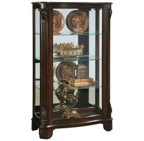 21429 Rich Deep Cherry Mantel Curio Cabinet