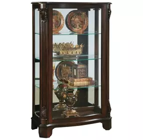 21429 Rich Deep Cherry Mantel Curio Cabinet