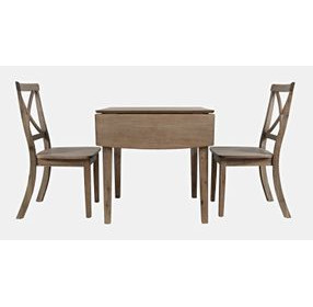 Eastern Tides Brushed Bisque 3 Piece Dining Set